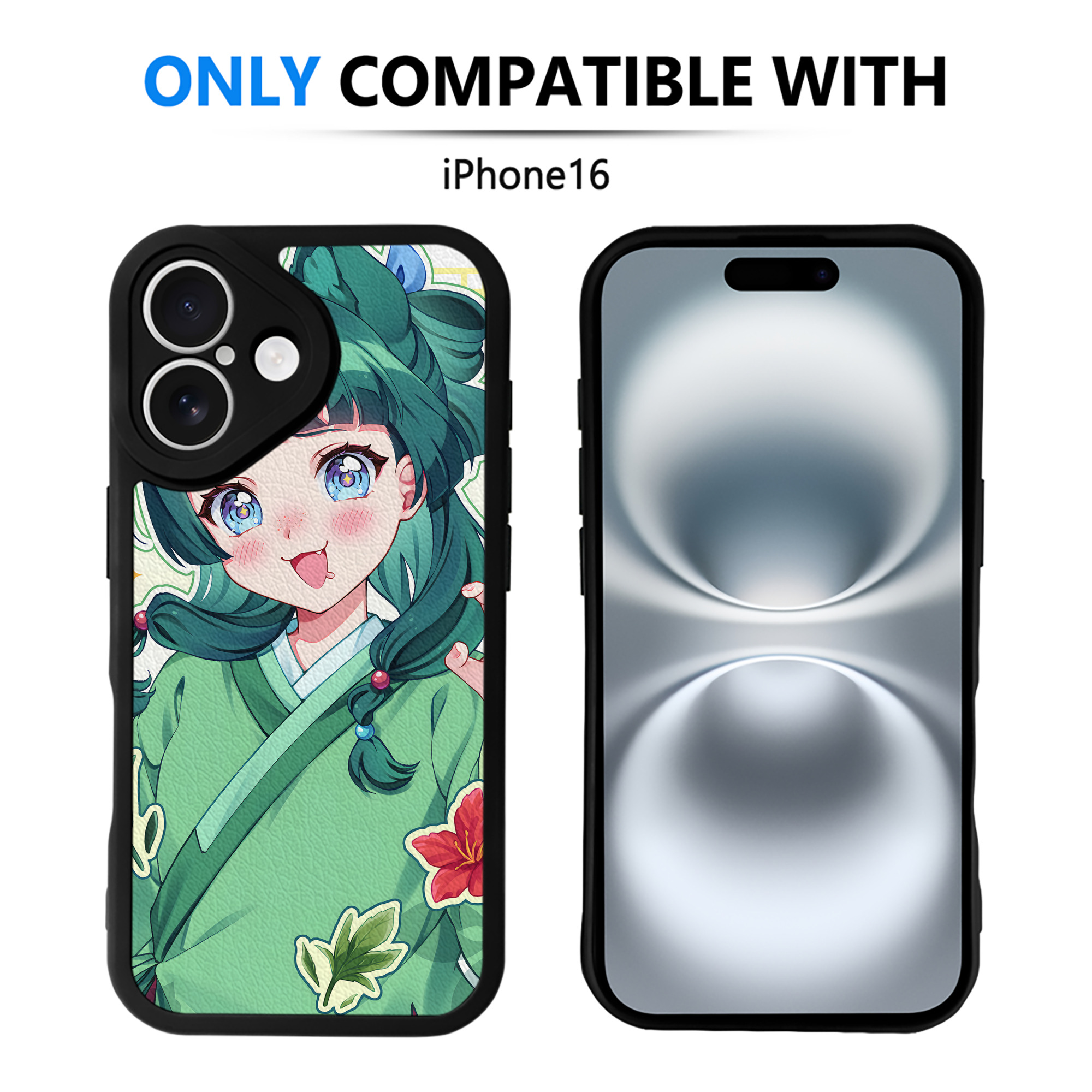 （画像用） 薬屋のひとりごと The Apothecary Diaries 【iPhone 16シリーズ対応】シリコンスマホケース（レザー調） 材質：シリコン